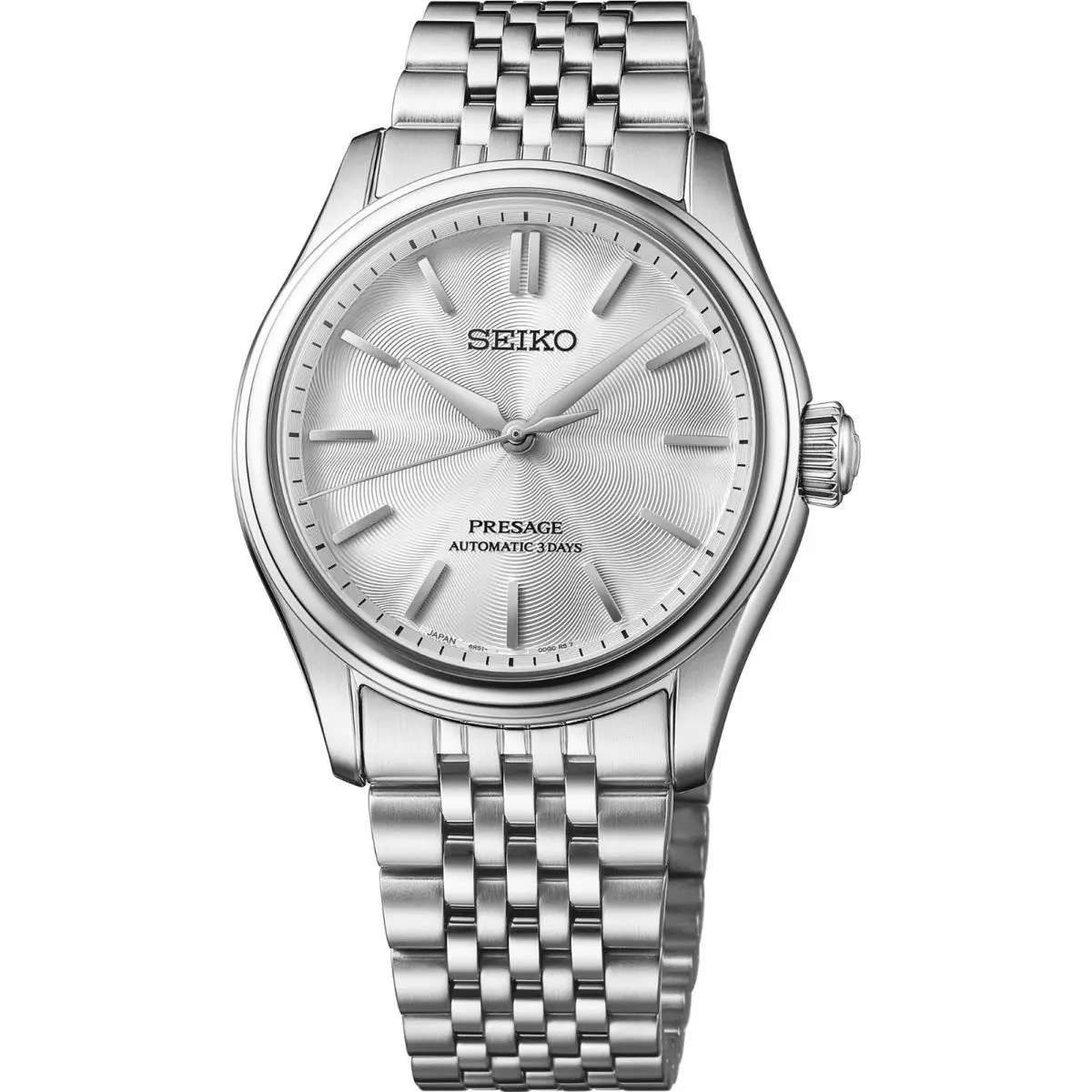 Seiko Presage Classic Series 38mm White Dial Stainless Steel Watch HCC001