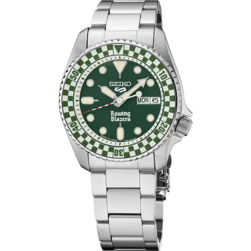 Seiko 5 Sports Rowing Blazers Limited Edition 38mm Green Dial Watch SRPM21