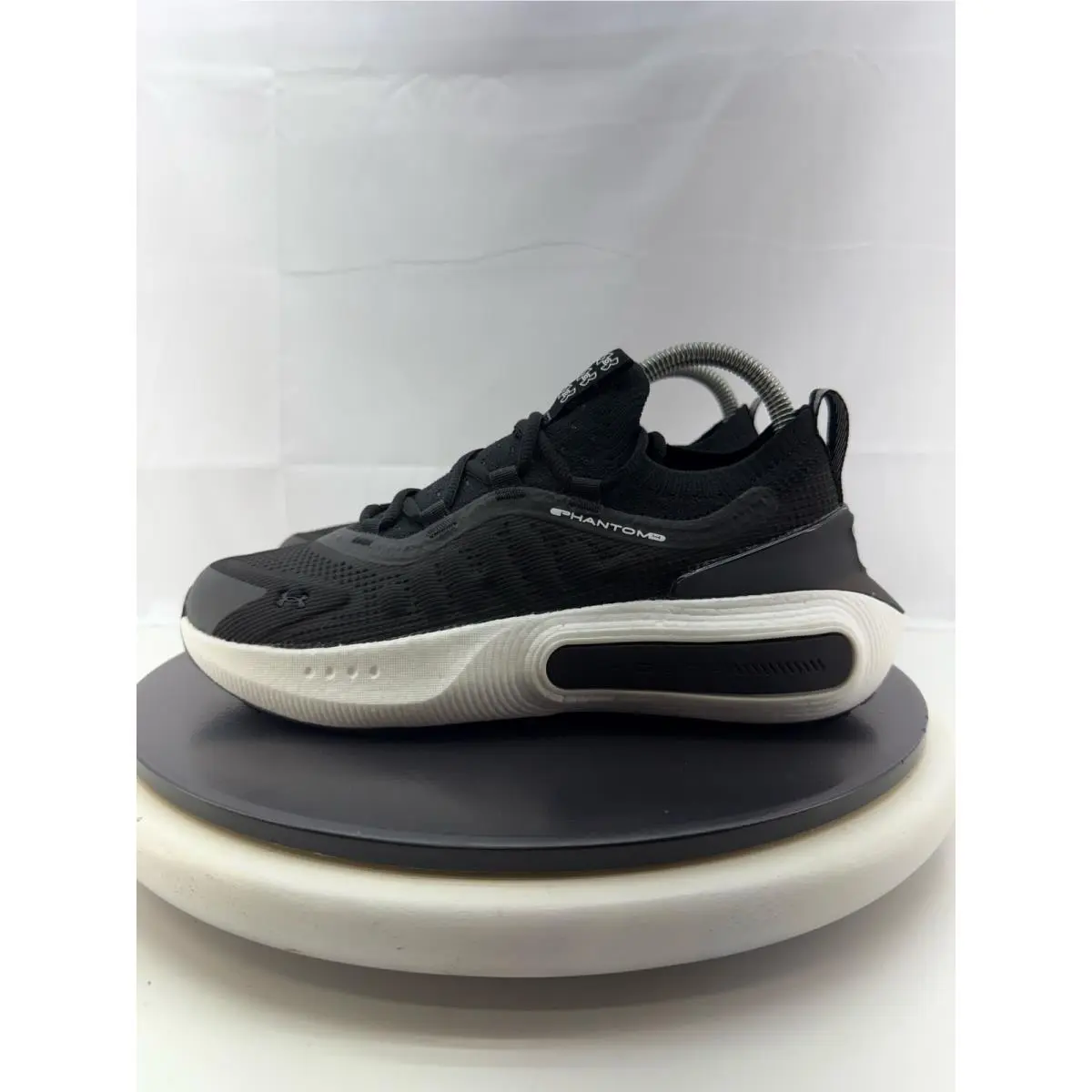 Under Armour GS Phantom 4 Sz 6Y Womens 7.5 Black White Running Shoes 3027709-002