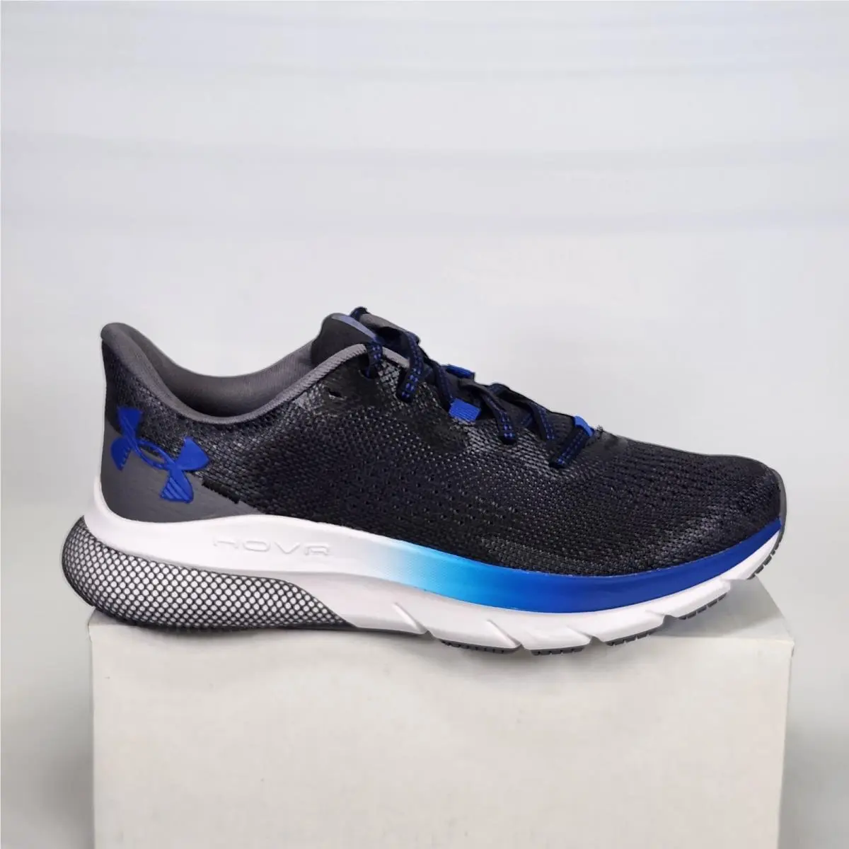 Size 7.5 - Under Armour Hovr Turbulence 2 - Black / Castlerock / Royal Blue
