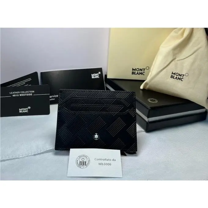 Montblanc Extreme 3.0 Black Leather 6CC Card Holder Wallet - in Gift Box