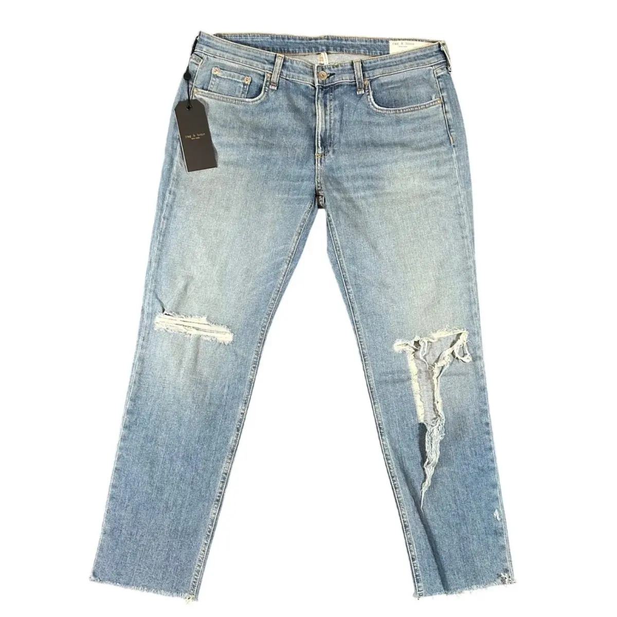 Rag Bone Dre Low-rise Ankle Slim Boyfriend Jeans Distressed 30 Fits 36x26