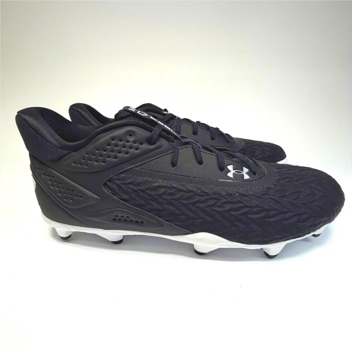 Under Armour Yard MT Tpu 3.0 Baseball Cleats Black White Men`s Size 14 Nwob