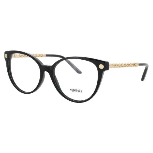 VE3353 GB1 54 Eyeglasses 54mm Black and Gold Optical Frame by Versace