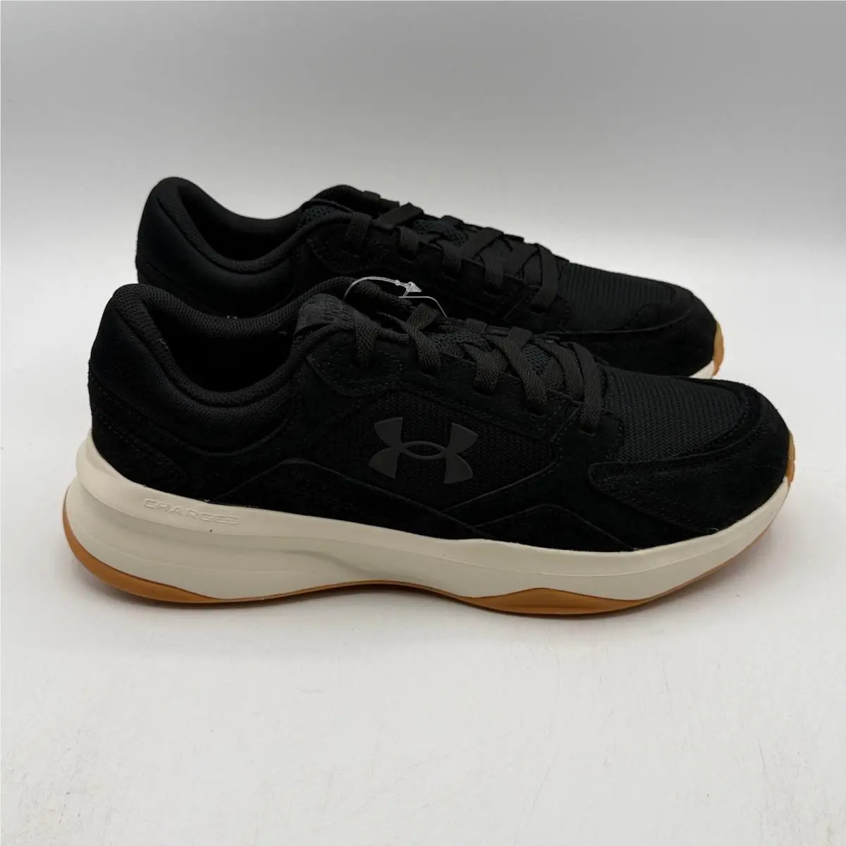 Under Armour Edge Suede Mens 9.5 Black Brown Charged Sneakers 3027731-001