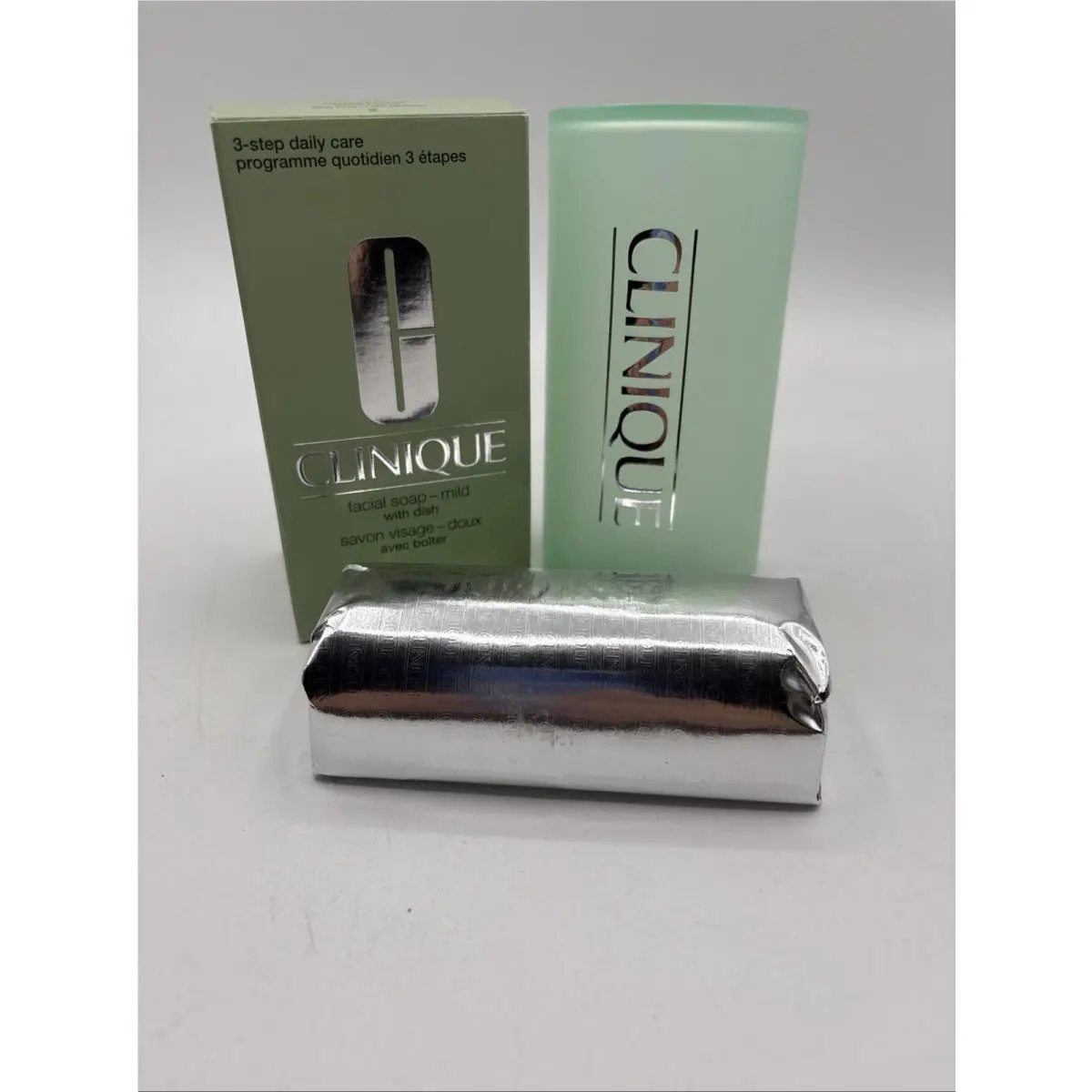 Clinique Facial Soap Bar Mild with Dish - 5.2 oz Rare Collection