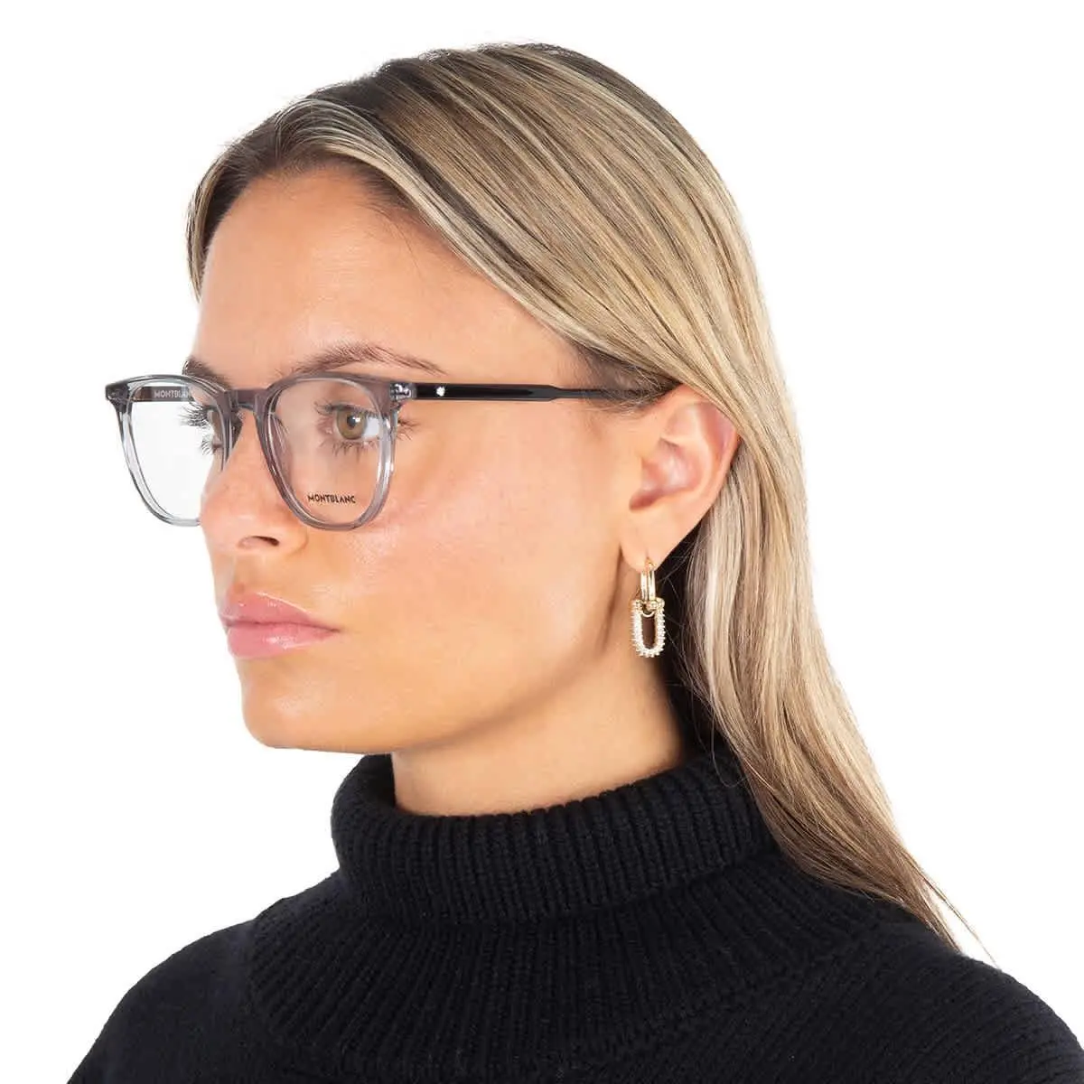 Montblanc Demo Square Men`s Eyeglasses MB0010O 009 51 MB0010O 009 51