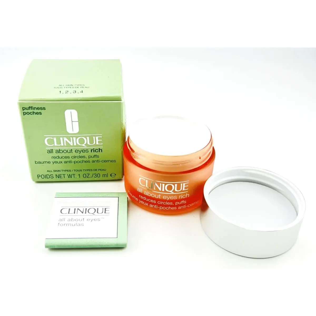 Clinique All About Eyes Rich Reduces Circles Puffs 1oz 30ml All Skin Types