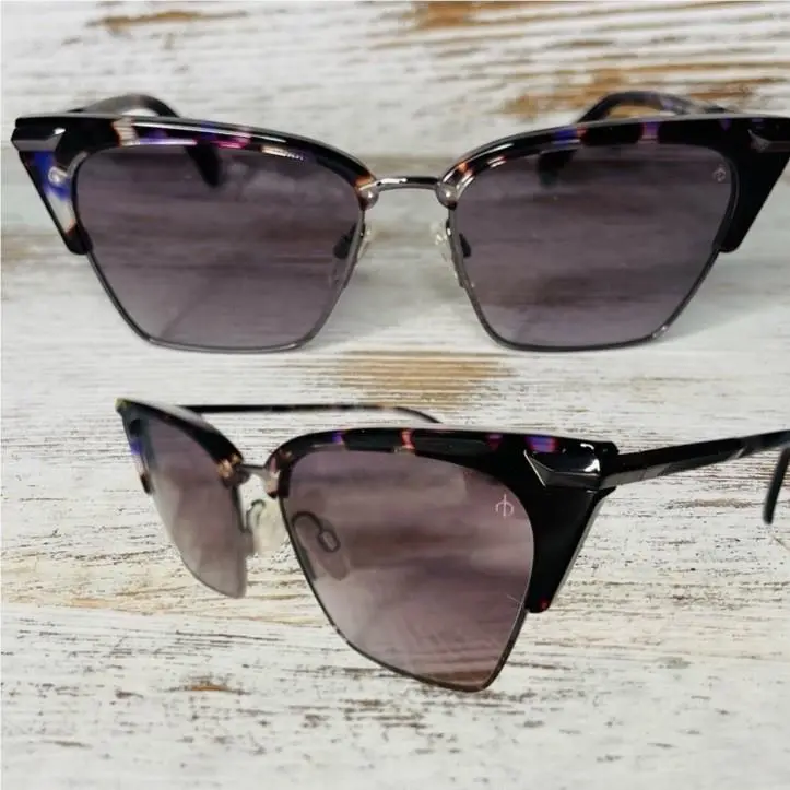 Rag Bone Sunglasses Womens Cat Eye 53 mm Violet Havana Beach Summer