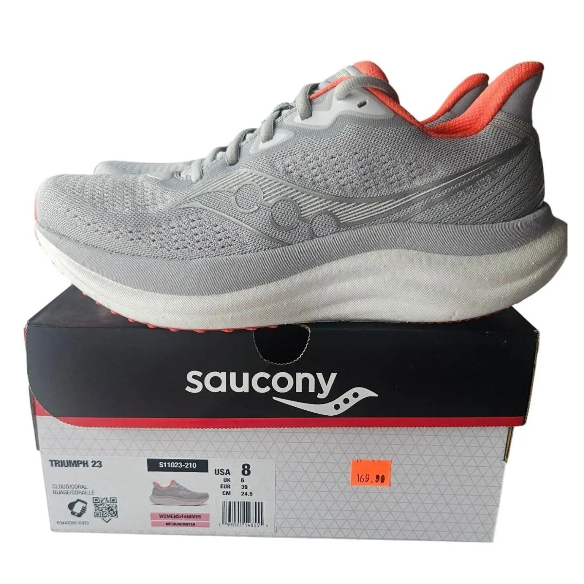 Saucony Triumph 23 Womens Running Shoes Cloud Coral S11023-210 Size 8 Medium