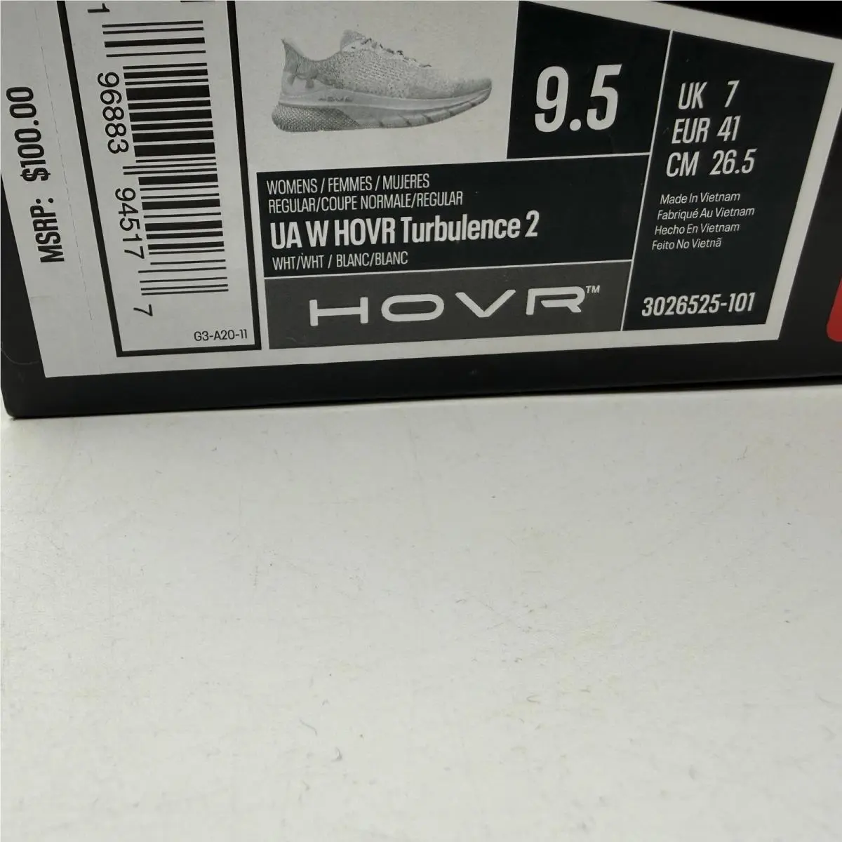 Under Armour shoes - UA W HOVR Turbulence 2 - White 0