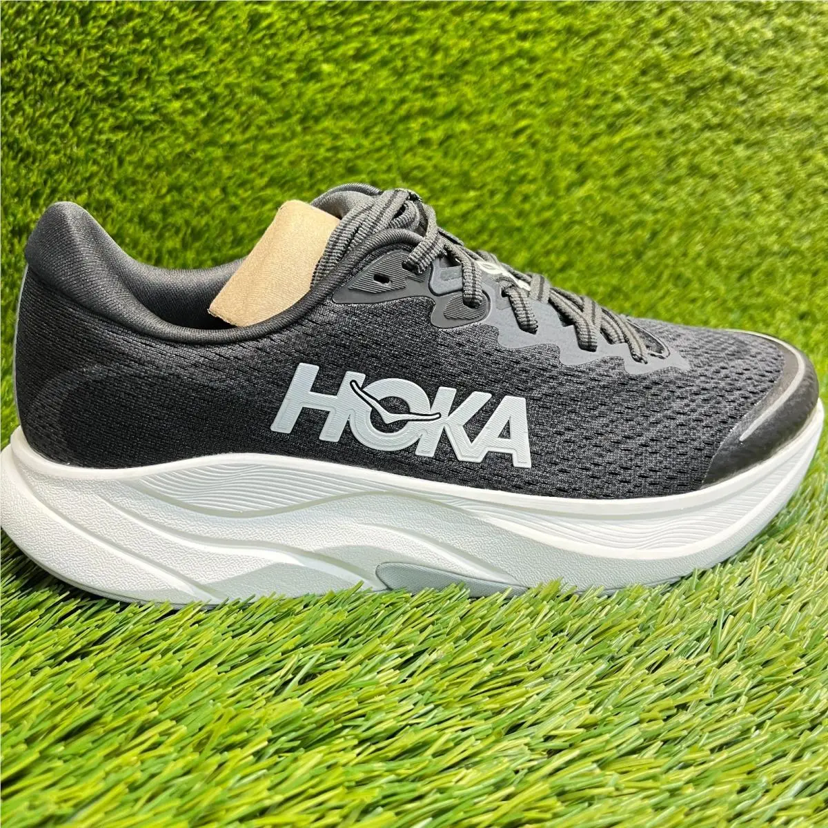 Hoka One One Rincon 4 Boys Size 7Y Black White Athletic Running Shoes Sneakers