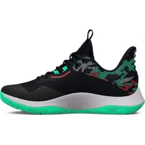 Under Armour shoes - BLACK-ANTIFREEZE-METALLIC SILVER (UPC: 196039383174) 0