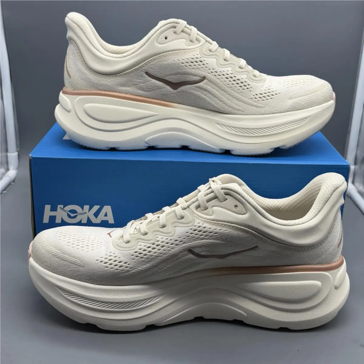 Hoka shoes - Hoka One One Bondi 9 - 1162012 OSG - Oat Milk/Rose Gold (UPC: 0198605654435) 1