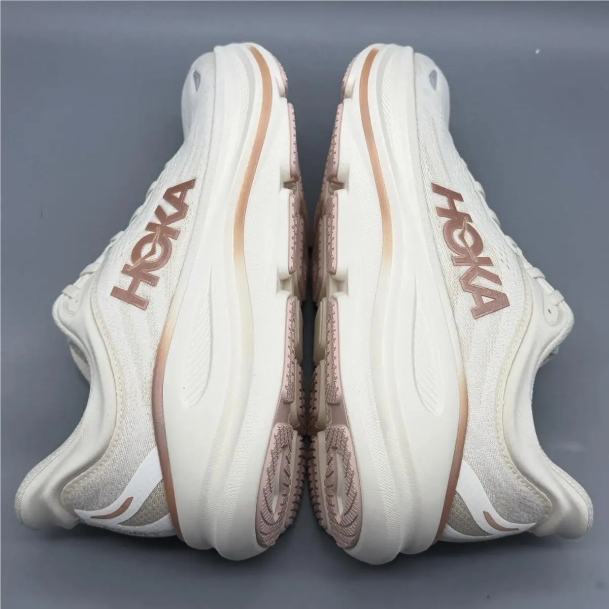 Hoka shoes - Hoka One One Bondi 9 - 1162012 OSG - Oat Milk/Rose Gold (UPC: 0198605654435) 4