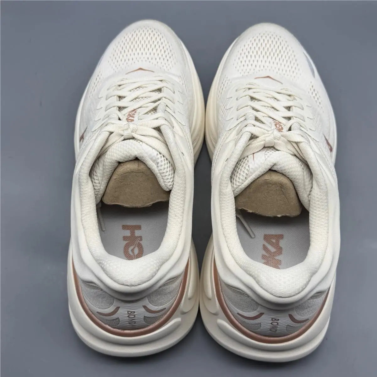 Hoka shoes - Hoka One One Bondi 9 - 1162012 OSG - Oat Milk/Rose Gold (UPC: 0198605654435) 5