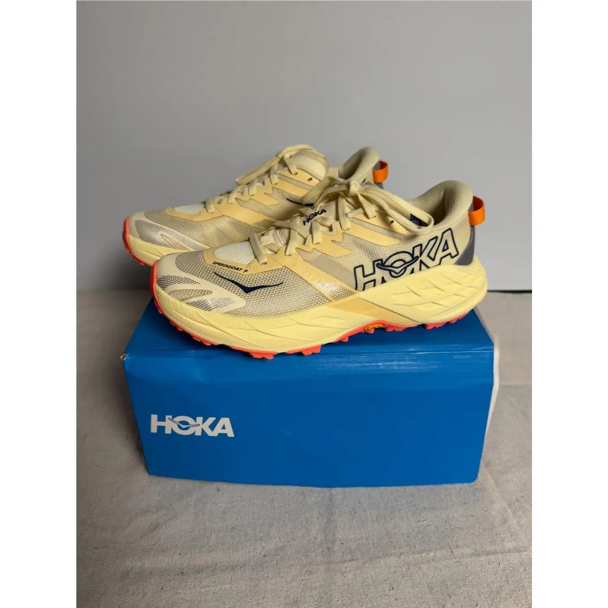 Hoka shoes - Hoka Speedgoat 7 - Speedgoat - 1171929-VWN - Yellow, Orange, Neon Flame, Vintage Yellow (UPC: 198605521553) 3