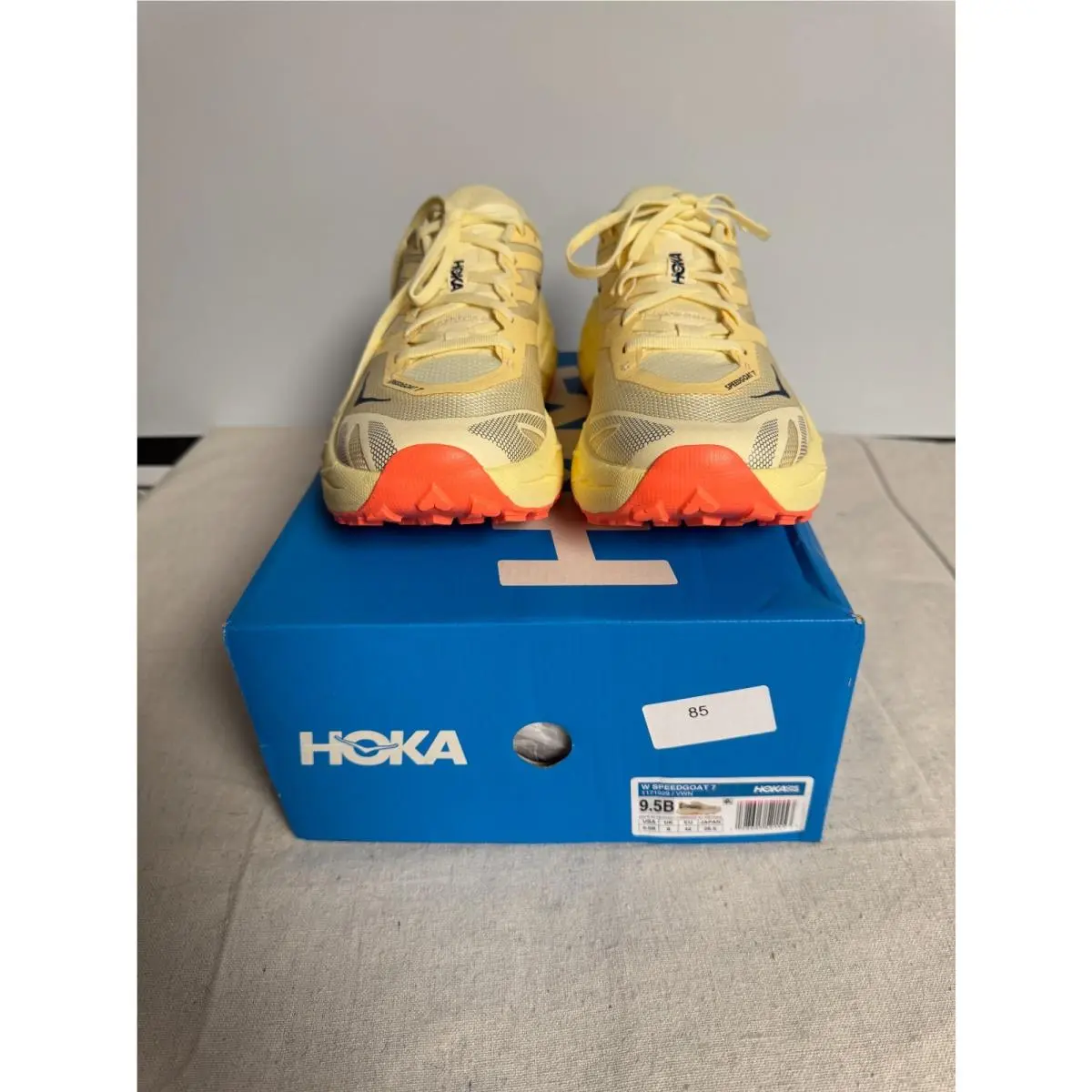 Hoka shoes - Hoka Speedgoat 7 - Speedgoat - 1171929-VWN - Yellow, Orange, Neon Flame, Vintage Yellow (UPC: 198605521553) 6