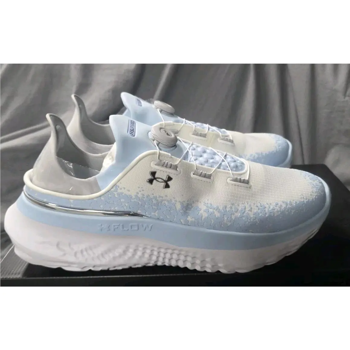 Under Armour Slipspeed Mega Boa Shoes Blue Silver 3028539-113 Men SZ 14