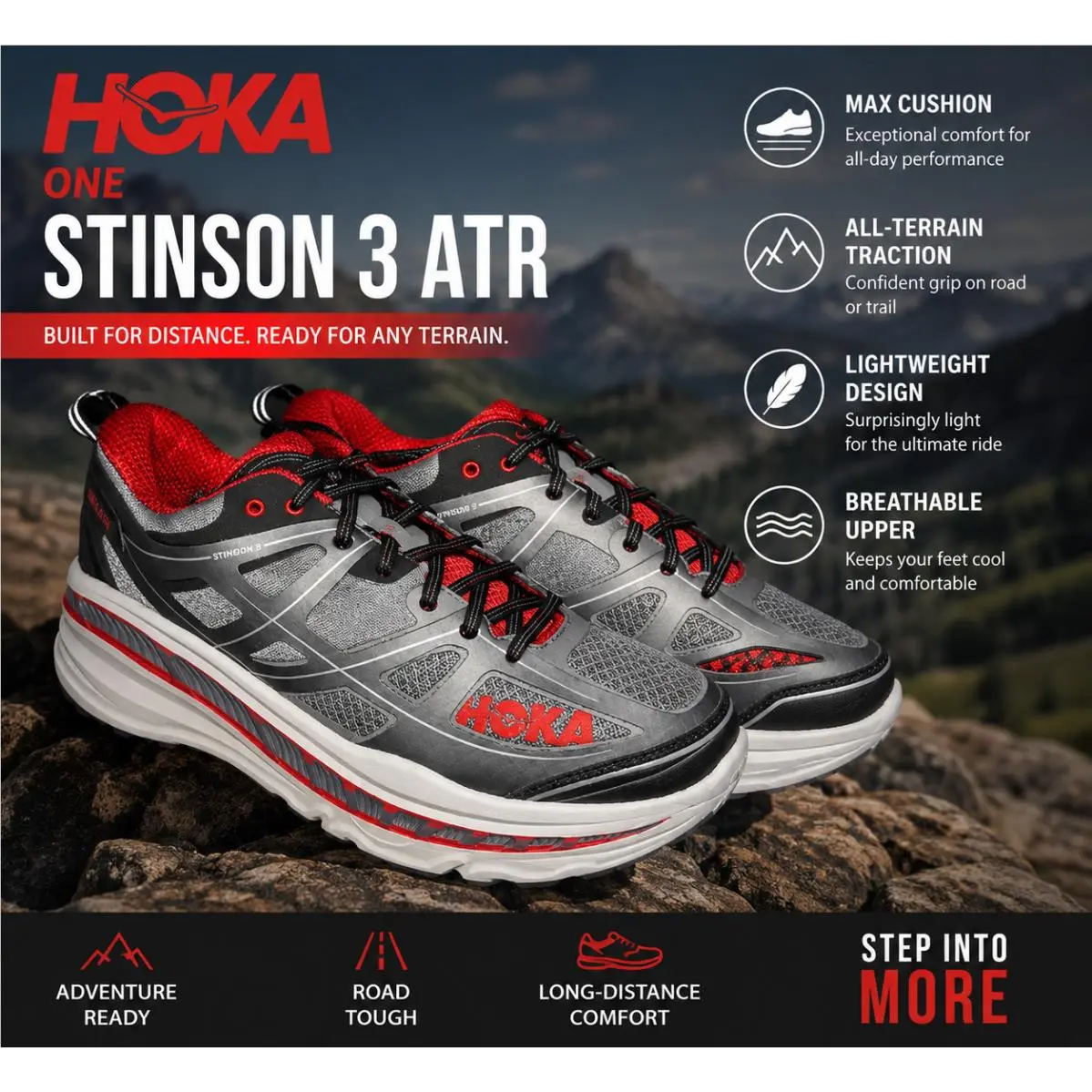 Hoka One Stinson 3 Atr Grey Sneakers Size 13