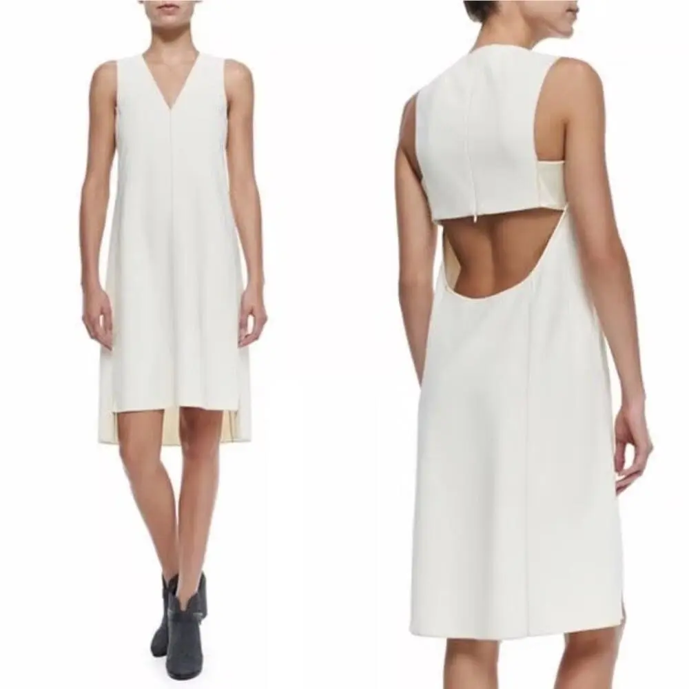 Rag Bone Fernanda Dress Cutout Sleeveless Dress Cream Size 12