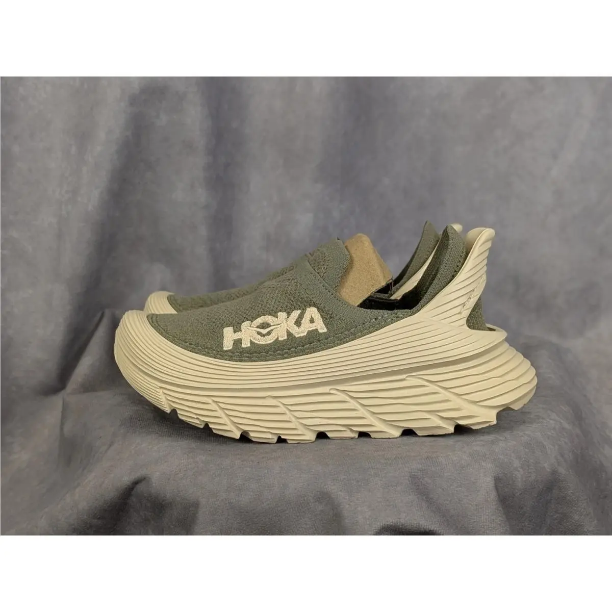 Hoka Restore TC Slip On Sneakers Aerino Green Women 5 Kids 4 1162534 SS8V Nwob