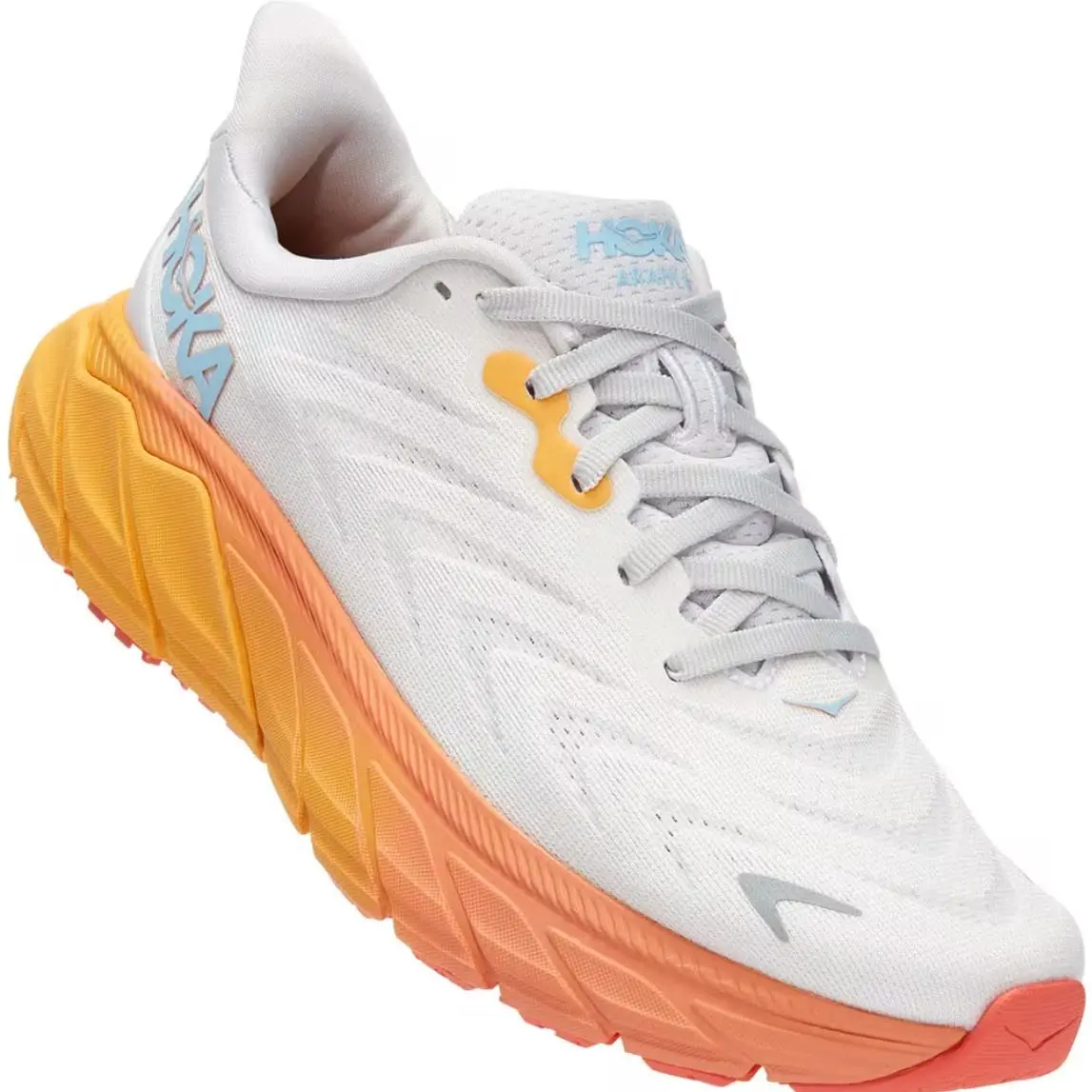 Women`s Size 9 - Hoka One One Hoka Arahi 6 Nimbus Cloud Orange W - White