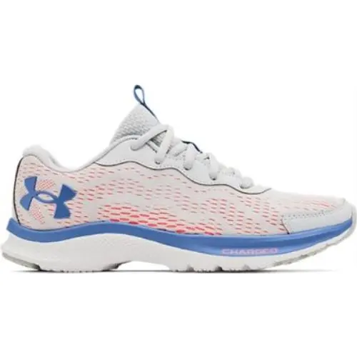 Under Armour Girls` Grade School Charged Bandit 7 Running Shoe Halo Gray/white/r - Halo Gray-White-RIVER