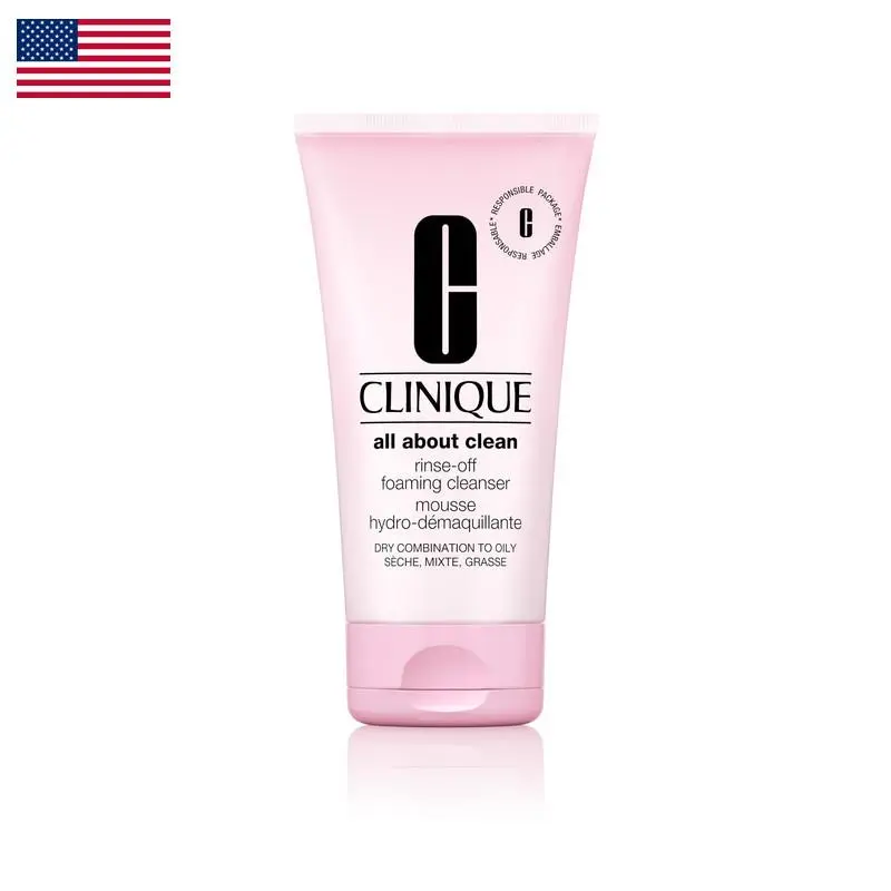 Clinique All About Clean Rinse-off Foaming Face Wash Face Cleanser Hyaluronic