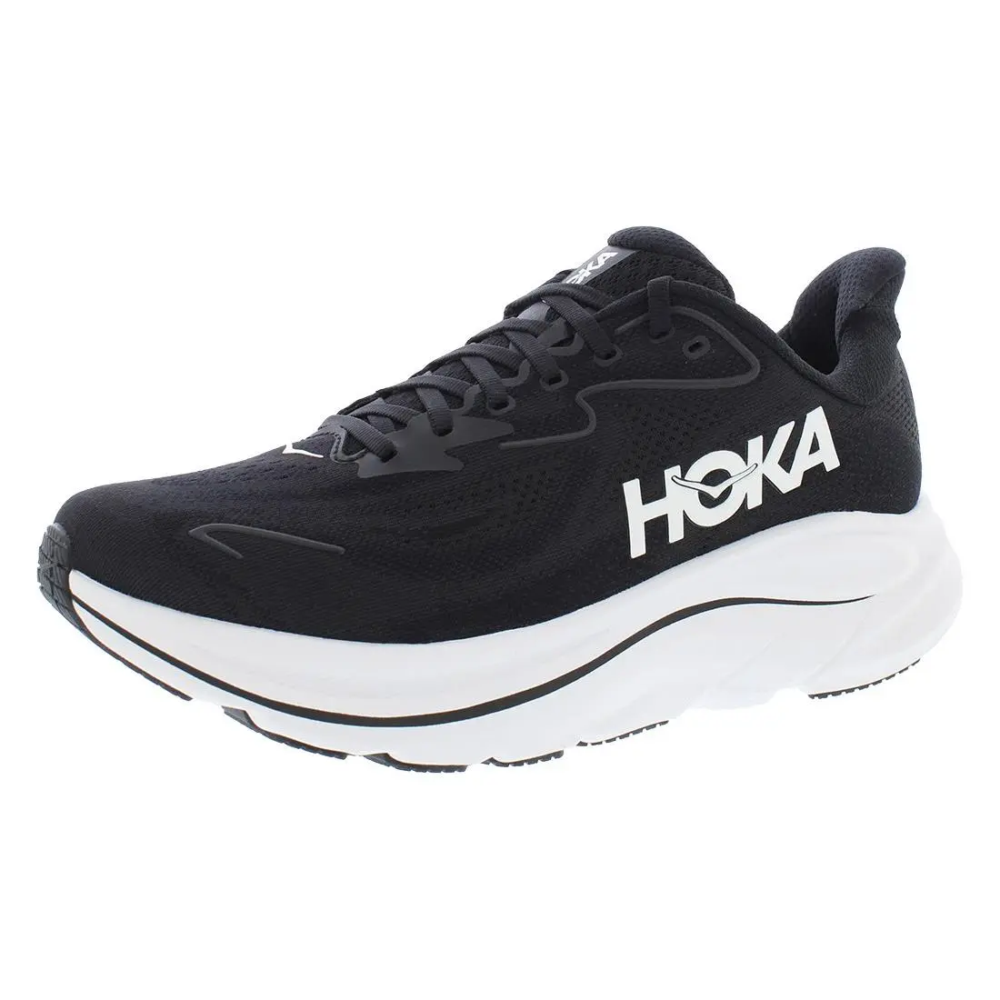 Hoka Clifton 10 Wide Mens Shoes Size 10.5 Color: Black/white