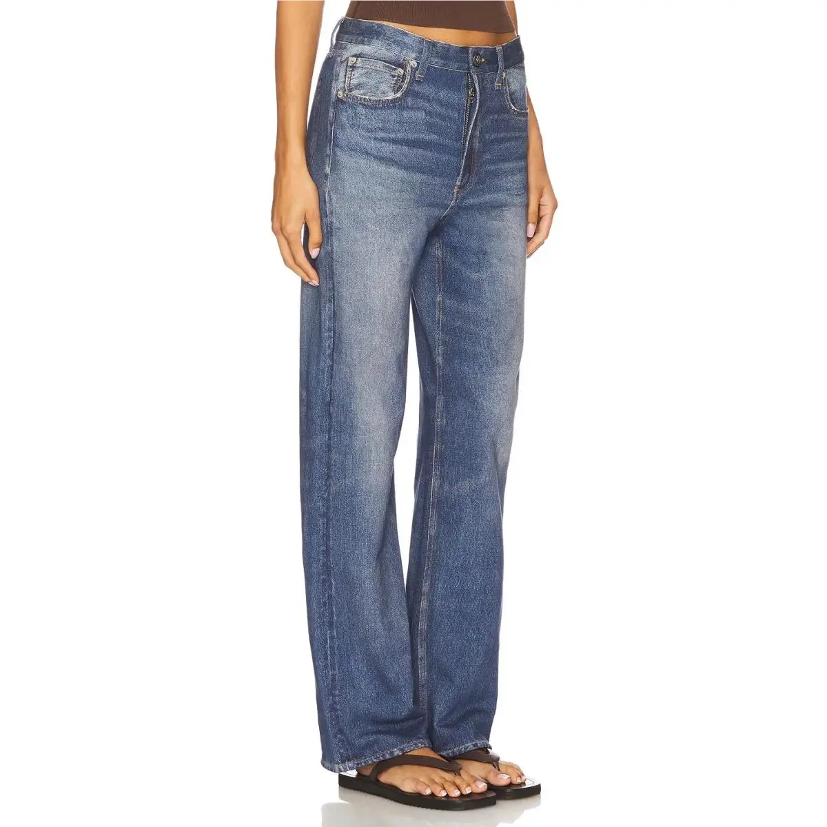 Rag Bone Miramar Shea in Cosmo Relaxed Straight Printed Jean Pants 28