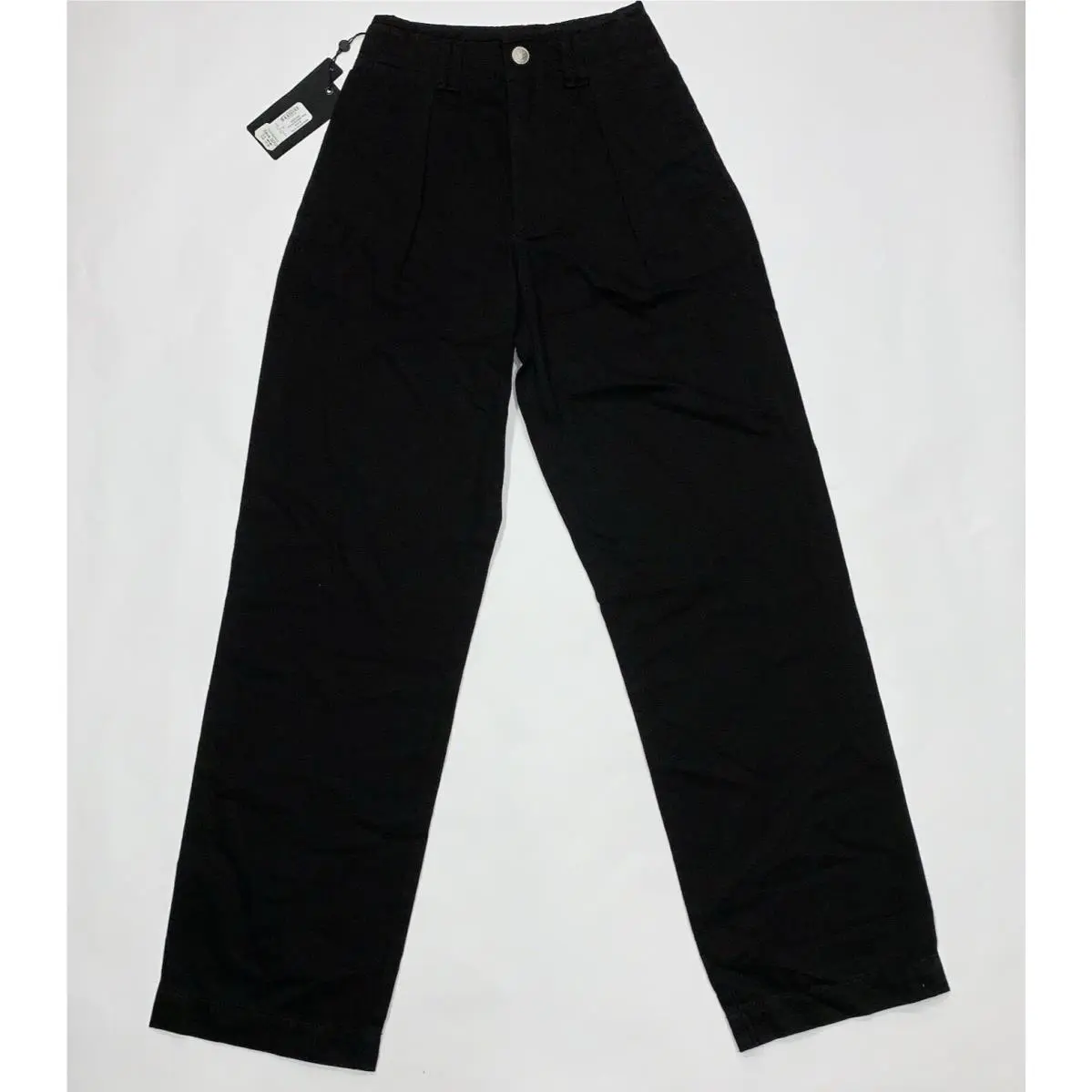 Rag Bone Women`s Trousers 24 Black High Rise Pleated Career