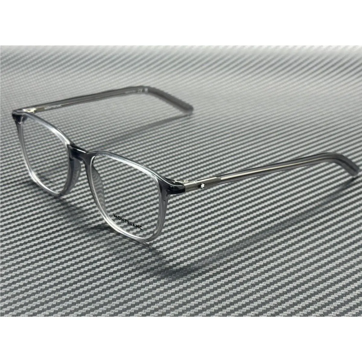 Mont Blanc MB0386O 004 Grey Transparent Men`s 52 mm Eyeglasses by Montblanc