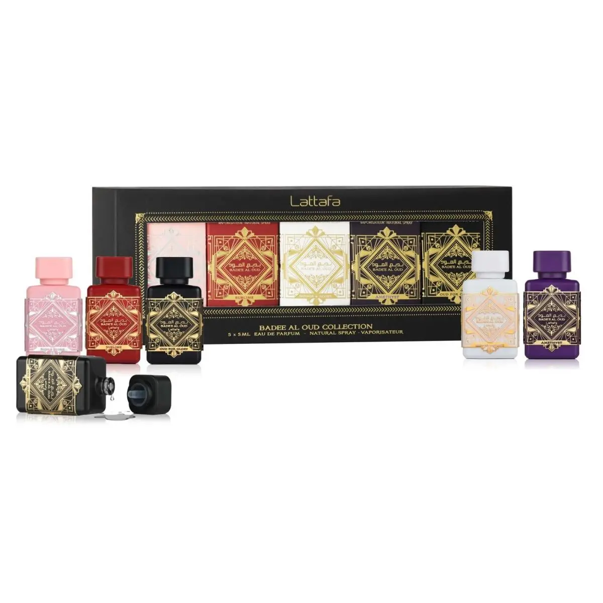 Lattafa Bade`e Al Oud Collection – 5 × 5 ml Eau de Parfum Gift Set For Unisex H