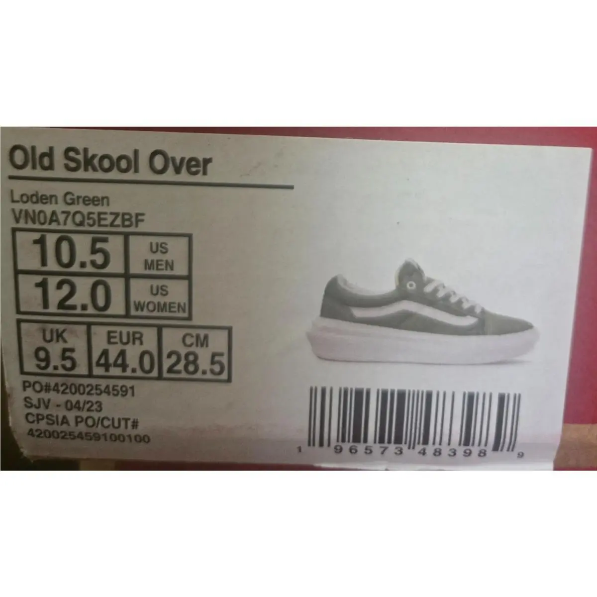 Vans shoes - Vans Old Skool Overt CC - VN0A7Q5EZBF - Loden Green (UPC: 196573483989) 6