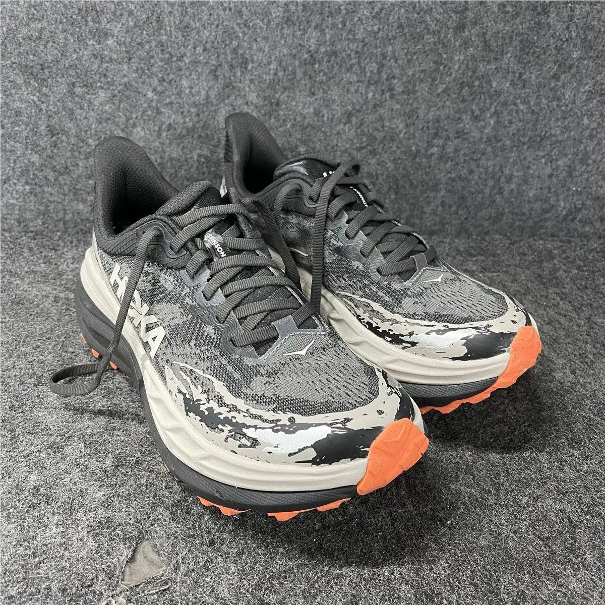 Hoka Stinson 7 Trail Running Shoes Women`s Size US 7.5 B Black Putty