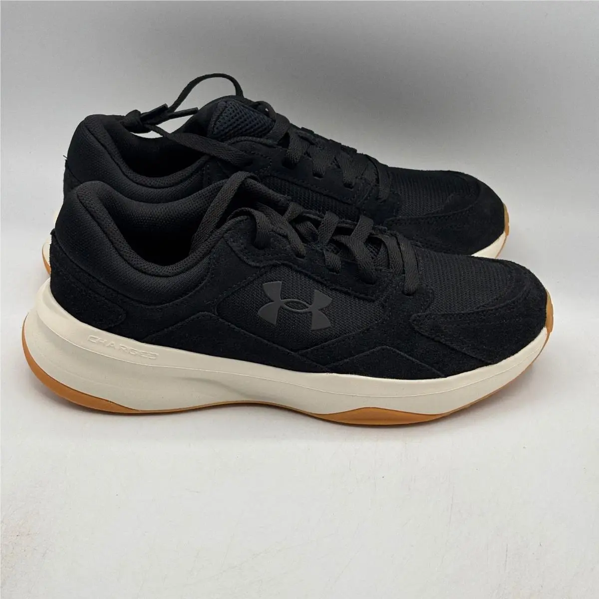 Under Armour UA Edge Suede Shoes Mens Size 8 Black Brown Training 3027731-001
