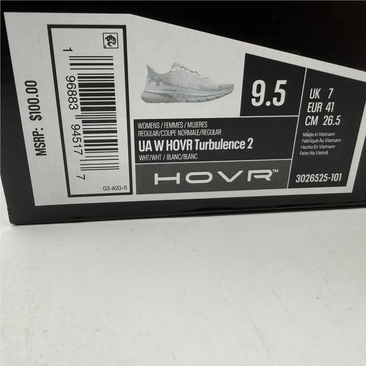 Under Armour shoes - UA W HOVR Turbulence 2 - White 0