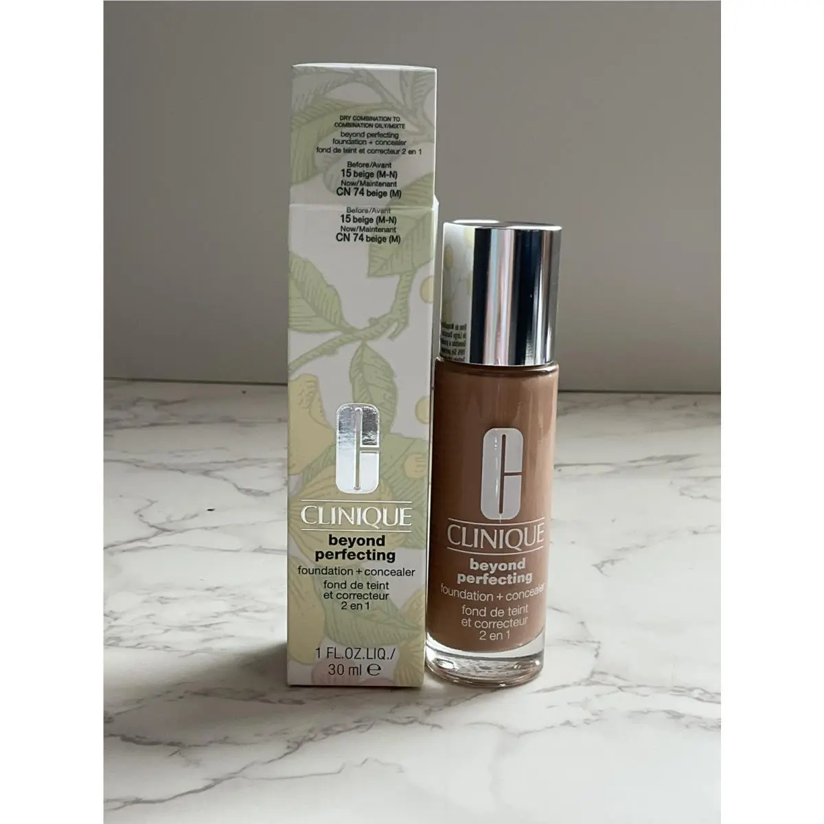 Clinique Beyond Perfecting Foundation+concealer CN 74 Beige M -1oz