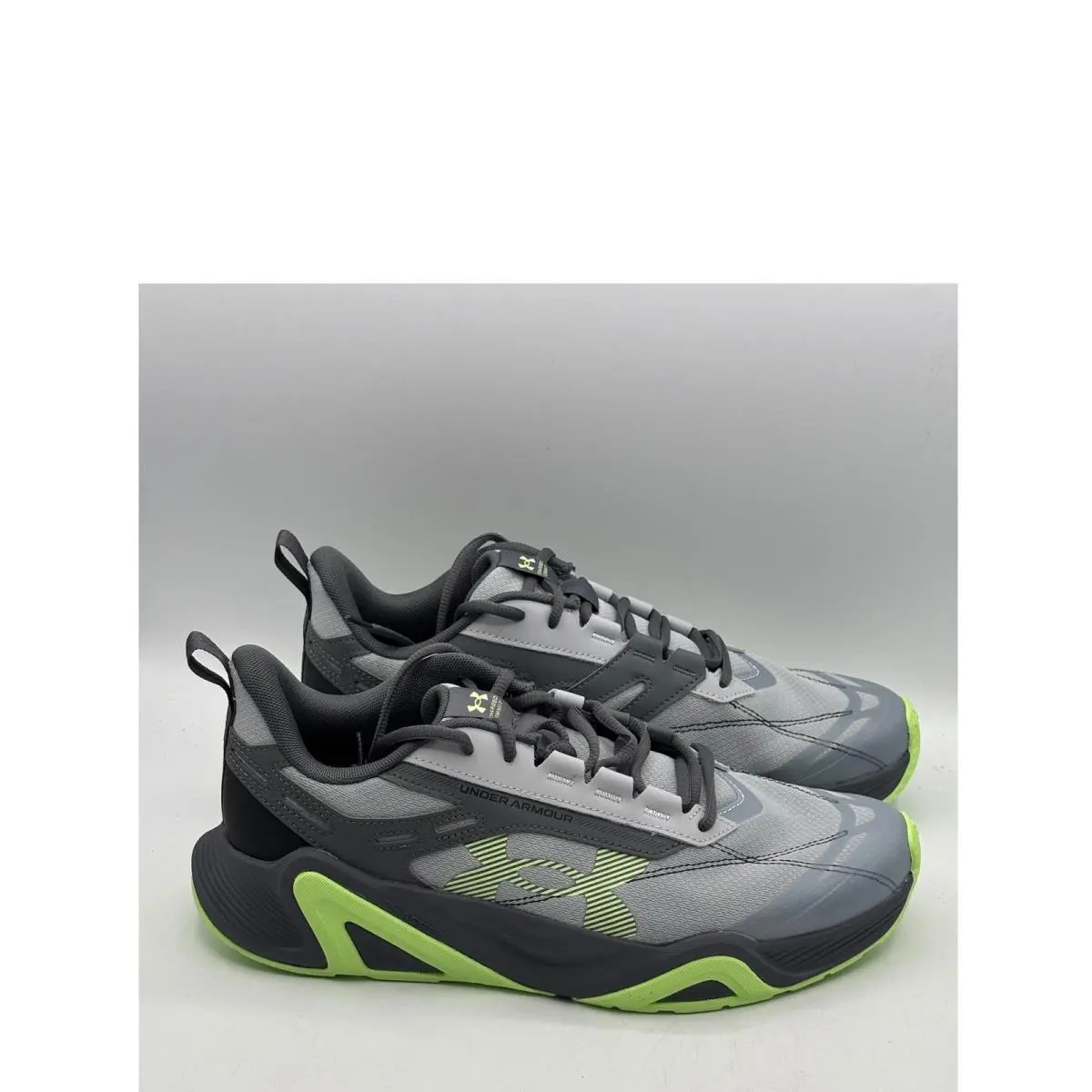 Under Armour UA Charged Commit TR 5 Shoes Men Size 11.5 Grey Green 3026606-001