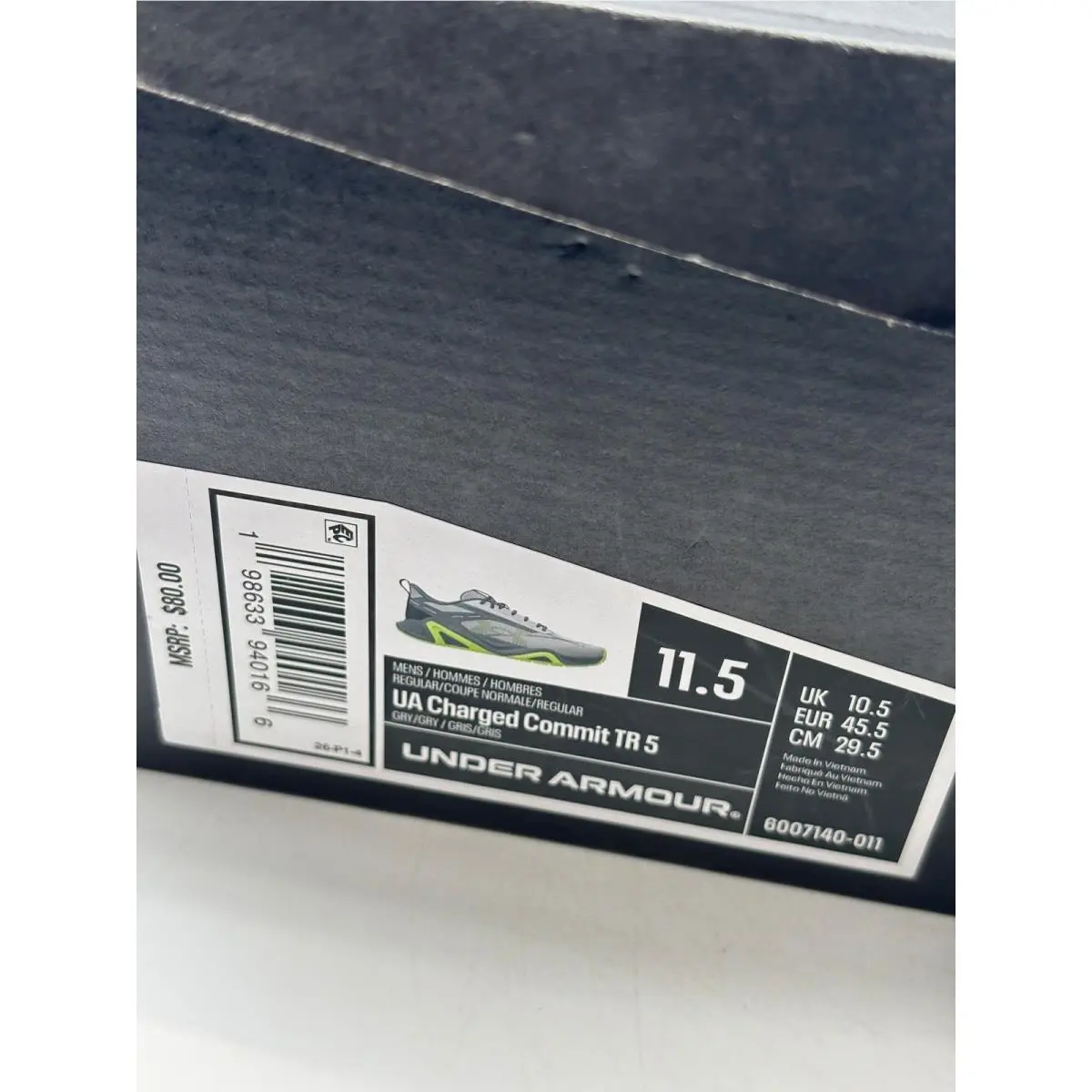 Under Armour shoes - UA Charged Commit TR 5 - Gray 5