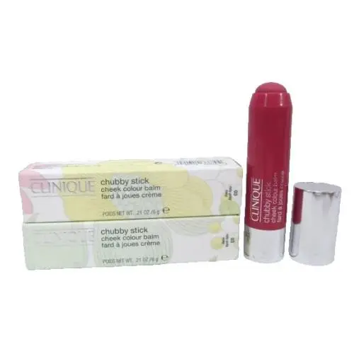 Clinique Chubby Stick Cheek Colour Balm 03 Roly Poly Rosy 0.21 OZ Boxed Lot OF 2