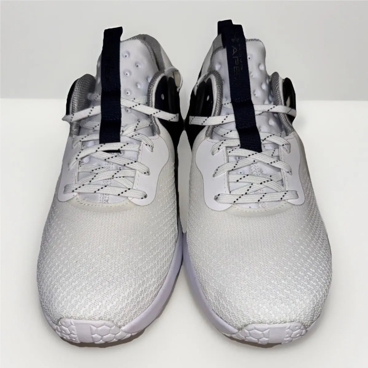Size 12-Men’s Under Armour Hovr Apex 3 Shoes White Blue Black 3026156-102