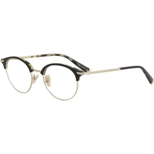 John Varvatos Eyeglasses V407 50mm Black / Tortoise Gold Round - Made in Japan