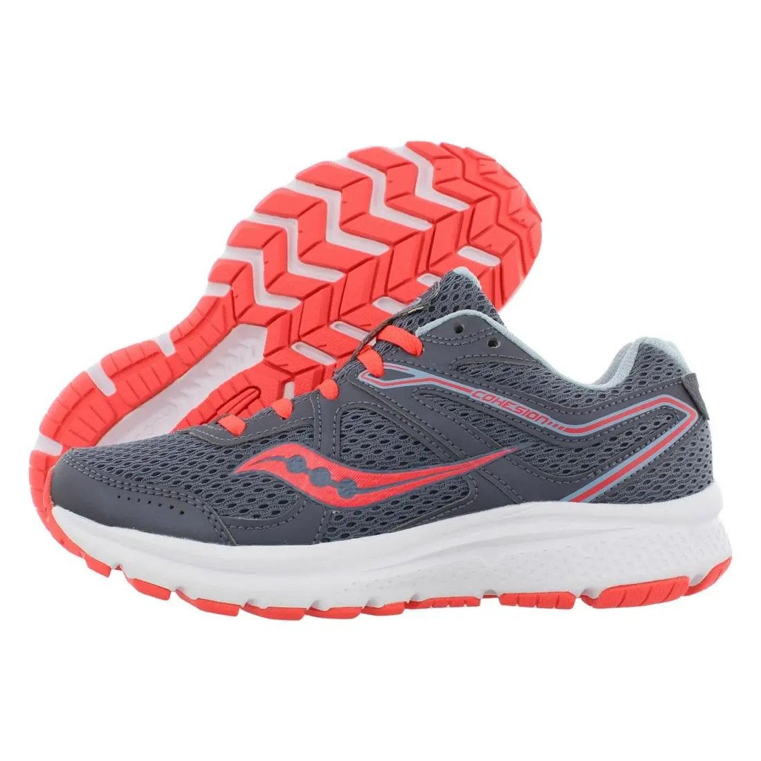 Saucony Grid Cohesion 11 Running Women`s Shoe Size 12 Color: Grey/red