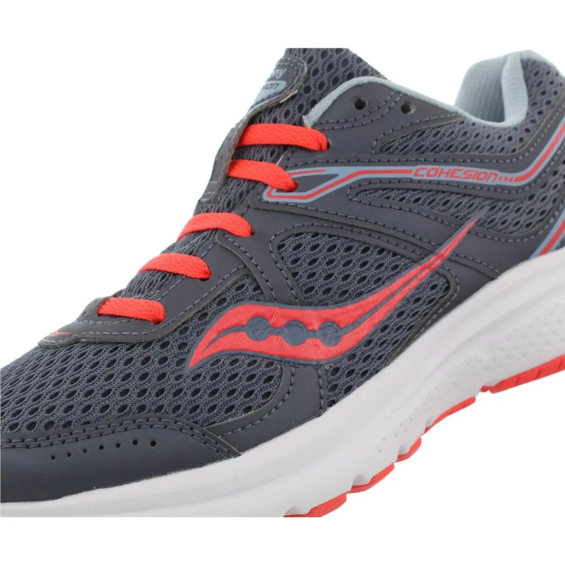 Saucony shoes - Saucony Grid Cohesion 11 - Grid Cohesion - S10420-2 - Gray, Full: Grey/Red (UPC: 884401792364) 0