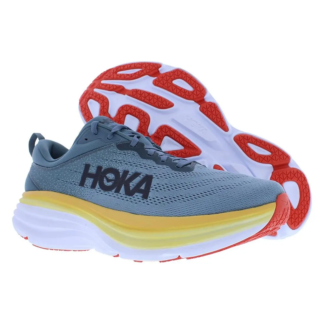 Hoka Bondi 8 Wide Mens Shoes Size 11.5 Color: Goblin Blue/mountain Spring