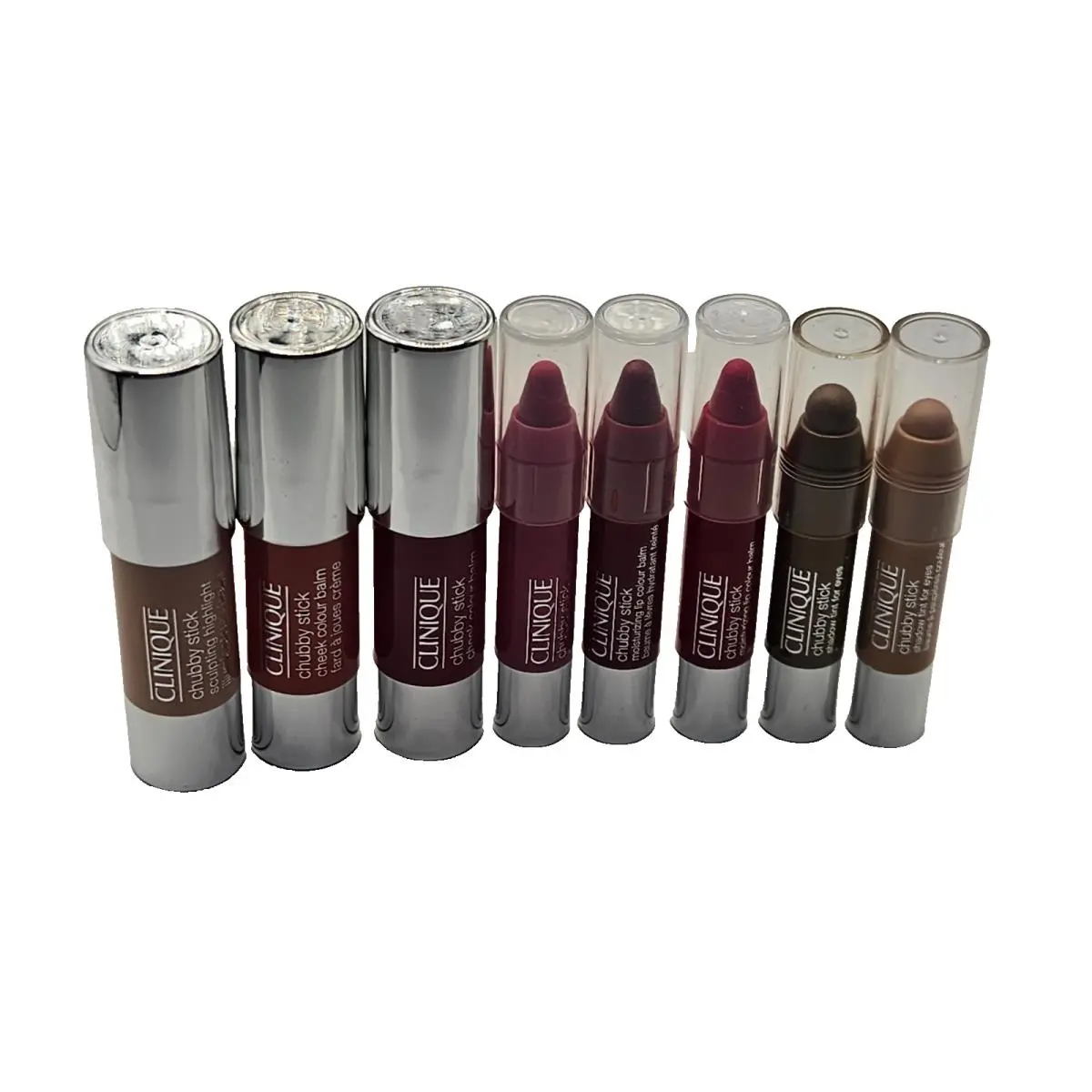 8x Clinique Chubby Stick Gwp Travel Size Lot Various Colors