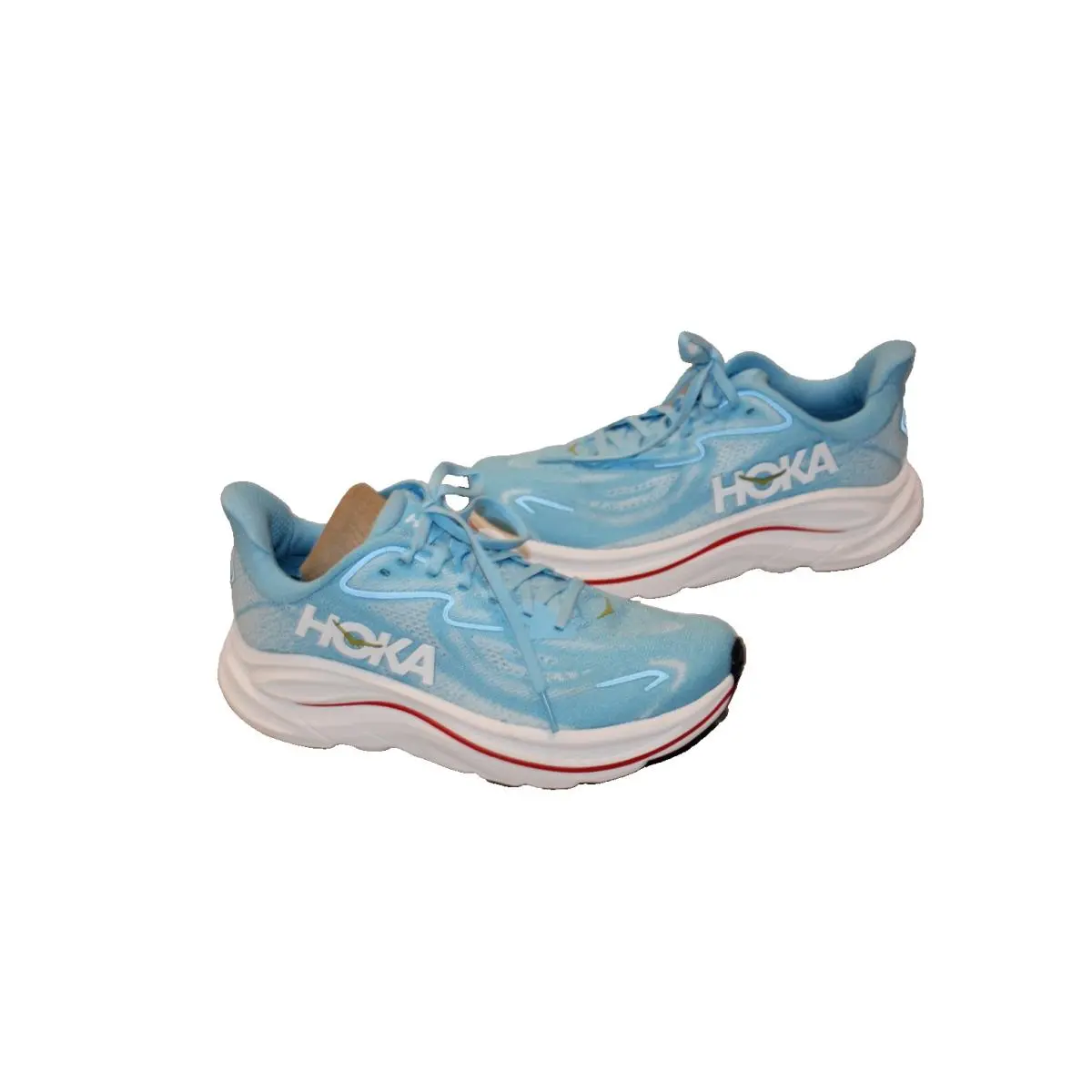 Hoka One Women`s Clifton 10 Running Athletic Sneakers Blue Frost 6