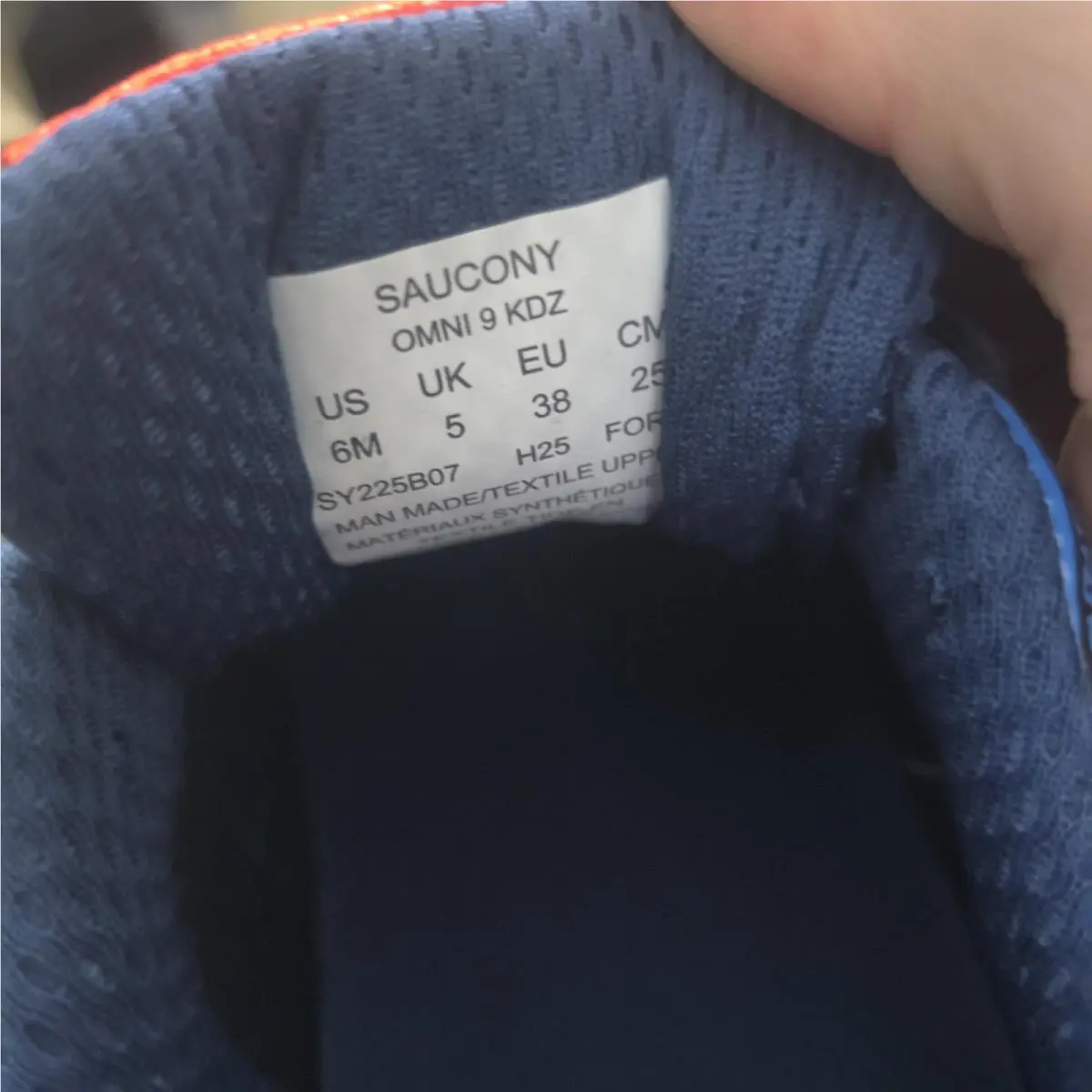 Saucony shoes - Omni 9 KDZ - Omni KDZ - SY225B07 - Navy, Blue, Orange, Pink, Yellow 5